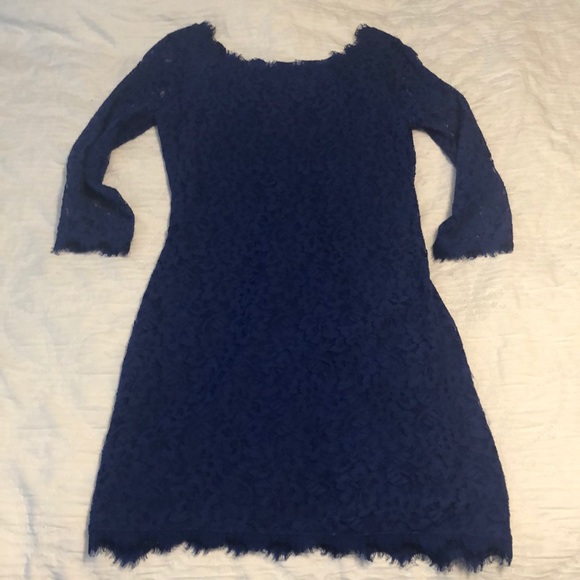 DVF Zarita Diane von Furstenberg Blue Mini dress - Picture 3 of 16
